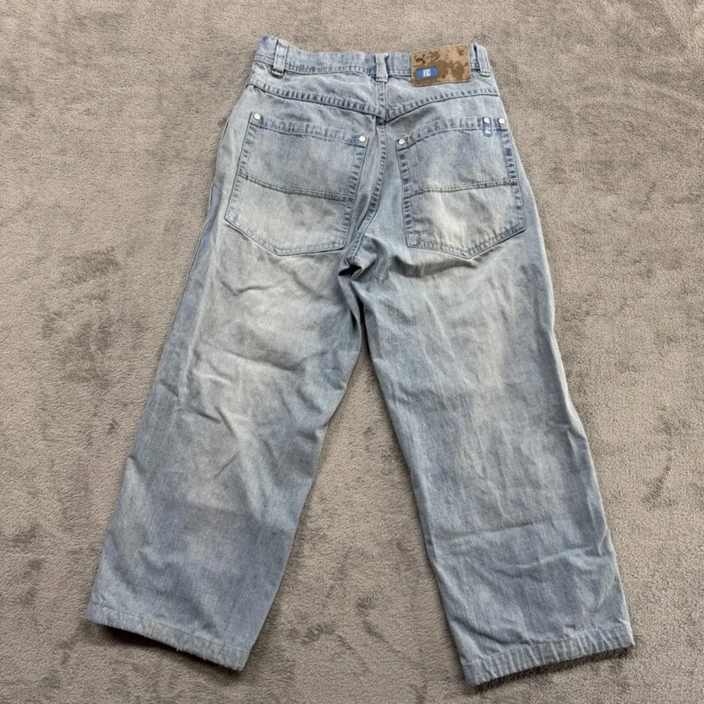 Kno Betta Jeans Mens Measured 29x24  Y2K Baggy Hip Hop‎ Rap Blue